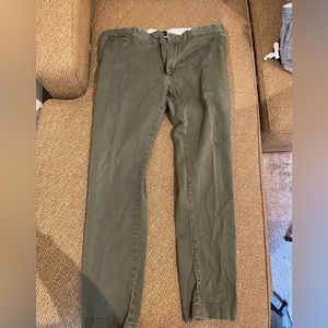 Green J Crew Stretch Chinos - Slim Fit - 35W 32L